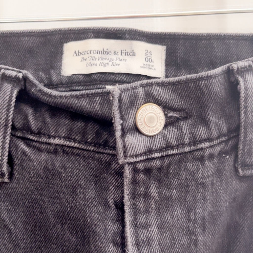 Abercrombie & Fitch Dark Gray Flare Jeans - Picture 5 of 6